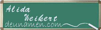 Alida Weikert Visitenkarte